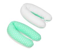 Coussin Maternit Pre/Post Natal Usages Multiples Etoiles Blanches Sur Fond Bleu Menthe Blanc