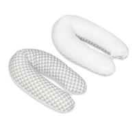 Coussin Maternit Pre/Post Natal Usages Multiples Triangles Blancs Et Gris Blanc