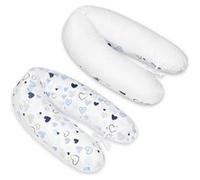 Coussin maternité pre/post natal usages multiples Coeurs bleus - blanc Multicolore G