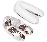 Coussin Maternit Pre/Post Natal Usages Multiples Feuilles Grises Et Marrons Blanc