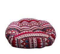 Coussin Meditation Coussin épais touffeté en lin de sol, for chaise Yoga, coussins siège, méditation, oreiller rond Style ethnique for sièges(Type3)