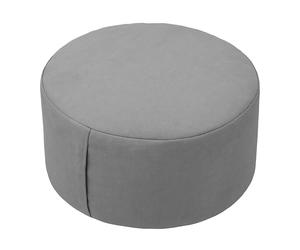 Coussin méditation Relaxdays, Yoga & Pleine Conscience, Coussin de Sol, Housse Amovible, 13 x 33 cm, zafu, Coton, Gris