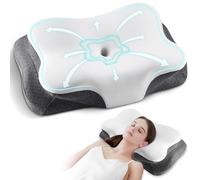 Coussin Memoire de Forme,Oreiller Ergonomique Cervical,Adapté pour Ceux Qui Dorment sur Le Côté, sur Le Dos ou sur Le Ventre,Doublure Amovible