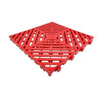 Coussin Modulaire Emboîtable, 40 X 40 Cm, 2 Pièces, Dalles De Sol en Caoutchouc De 4 Cm D'épaisseur, pour Terrasse, Piscine, Douche Extérieure, Patio, Balcon(Red,15pcs)