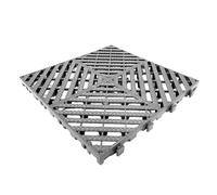 Coussin Modulaire Emboîtable, 40 X 40 Cm, 2 Pièces, Dalles De Sol en Caoutchouc De 4 Cm D'épaisseur, pour Terrasse, Piscine, Douche Extérieure, Patio, Balcon(Gray,10pcs)
