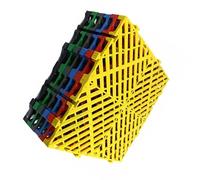 Coussin Modulaire Emboîtable, Plaque De Sol À Grille, Fournitures De Lavage De Voiture, For Toilettes, Salle De Bain, Cuisine, Piscine, Zones Humides(Blue,16 pieces)