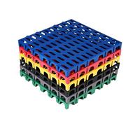 Coussin modulaire emboîtable, protection de fond de piscine hors sol, 50 x 50 x 5 cm, for station de lavage auto, terrasses, escaliers, garage(Yellow,20 pieces)