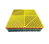 Coussin Modulaire Emboîtable, Tapis De Drainage À Jonction, For Toilettes, Salle De Bain, Cuisine, Piscine, Zones Humides(Yellow,4 pieces)