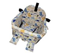 Coussin multifonction pour chariot de courses pour bébé avec poches de rangement pour sucettes, lavable en machine, coussin en polyester pour chariot de courses pour bébé