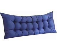 Coussin multifonction pour soutien lombaire pour lecture et relaxation Dossier ergonomique pour lit, canapé et chaise longue Coussin bleu confortable (140 x 50 x 10 cm)