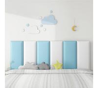 Coussin mural autocollant anti-collision, rembourrage rembourré pour chambre à coucher, 50 x 20 cm, panneau de tête de lit doux, 4 cm d'épaisseur, protection murale rose à décoller et à coller (1