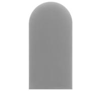 Coussin Mural Décoration Murale Lit Tour de tête Ovale Panneau Mural rembourré Panneau Acoustique Revêtement Mural 3D Moderne Panneau de Luxe rembourré 30 x 100 cm Gris Clair