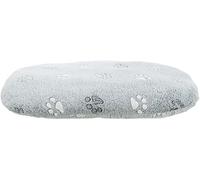 Coussin Nando, Ovale, 70 × 45 cm, Gris Clair