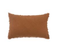 Atmosphera - Coussin Nid d'Abeille Widdy 30 x 50 cm - Terracotta G