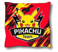 Coussin - NINTENDO - Pokémon Team Pikachu - Rouge/Jaune - Déhoussable - Intérieur
