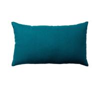 Coussin non déhoussable en coton uni Bleu Canard 30x50 cm