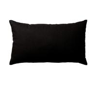 Coussin Non Déhoussable en Coton Uni - ENJOY HOME - 30 x 60 cm - Noir