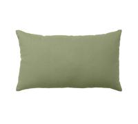 Coussin non déhoussable en coton uni Vert Olive 30x50 cm