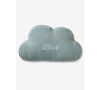 Coussin nuage en gaze de coton personnalisable bleu grisé TU