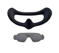 Coussin oculaire de remplacement Coussin facial éponge Couvre-objectif de protection pour DJI AVATA 2 GOGGLES 3 (Noir + housse de protection)