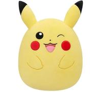 Coussin Officiel Pokémon - Bizak - Squishmallow 35 Cm - Doux - Jaune - Licence Pokémon