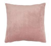 Atmosphera - Coussin Ollis - 38x38 cm - Flanelle uni, déhoussable - Rose blush