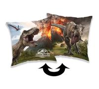 Coussin oreiller plat - Jurassic World - Réversible - Dinosaures - 40 x 40 cm