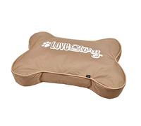 Coussin oxford imperméable forme os polyester 100x70x15cm Good Dog taupe