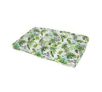 Coussin palette de jardin déco feuilles clair 120 x 80 x 8 cm - Jardideco Vert G