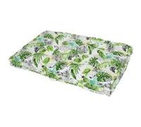Coussin palette de jardin déco feuilles clair 120 x 80 x 8 cm -