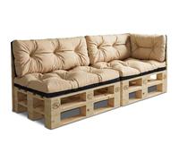 Coussin palette de jardin Lot de 5 coussins pour palettes - coussins exterieur et interieur gros oreiller Beige