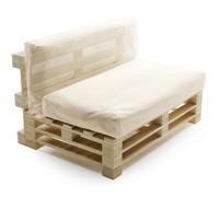 Coussin Palette Déhoussable Imperméable - 120x60 cm - Bananair - Beige Fabriqué en France