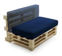 Coussin Palette Déhoussable Imperméable - 120x60 cm - Bananair - Bleu Fabriqué en France