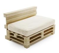 Coussin Palette Déhoussable Imperméable - Assise 120x80 cm - Bananair - Beige Fabriqué en France