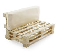 Coussin Palette Déhoussable Imperméable - Dossier 120x40 cm - Bananair - Beige Fabriqué en France