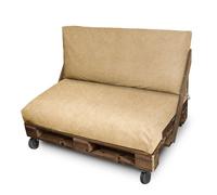 Coussin Palette En Simili Cuir D'extérieur Patagonia Beige Set: Siège 120x80x20 + Dossier 120x45x25 Patagonia Beige Beige