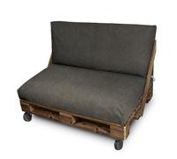 Coussin Palette En Simili Cuir D'extérieur Patagonia Gris Set: Siège 120x80x20 + Dossier 120x45x25 Patagonia Gris Gris
