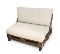 Coussin Palette En Simili Cuir D'extérieur Patagonia Perle Set: Siège 120x80x20 + Dossier 120x45x25 Patagonia Perle Patagonia Perle