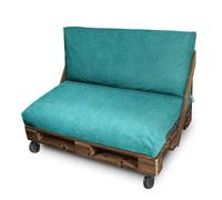 Coussin Palette En Simili Cuir D'extérieur Patagonia Turquoise Set: Siège 120x80x20 + Dossier 120x45x25 Patagonia Turquoise Bleu