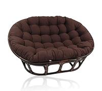 Coussin Papasan Imperméable, Coussin de Chaise Papasan Double Surdimensionné, Coussin de Chaise Papasan, Coussin de Chaise de Patio, sans Chaise en Osier,Coffee Color,170 * 120cm