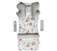 Coussin Papillon Medi Partners Coussin universel pour le siège et la poussette, 5 pièces, Cerf avec Minky Gris