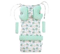 Coussin Papillon Medi Partners Coussin universel pour le siège et la poussette, 5 pièces, Hérissons à la menthe Minky