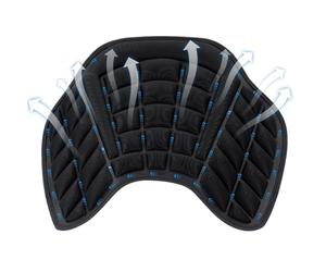Coussin passager pour moto - Housse de siège antichoc en mousse haute densité, support ergonomique antidérapant ventilé, selle épaisse et respirante | Coussin passager en gel confort pour viag