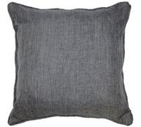 Coussin passepoil 40 x 40 cm chambray uni newton Anthracite Gris