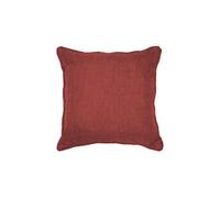 Coussin passepoil 40 x 40 cm chambray uni newton Carmin