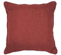 Coussin passepoil 40 x 40 cm chambray uni newton Carmin