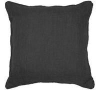 Coussin passepoil 40 x 40 cm chambray uni newton Charbon Noir G