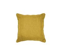 Coussin passepoil 40 x 40 cm chambray uni newton Jaune Jaune