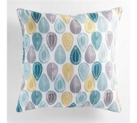 Douceur d'Intérieur PALPITO Coussin Passepoil, Polyester, Blanc, 60 x 60 cm