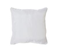 Coussin passepoil 60 x 60 cm polyester uni essentiel Blanc
